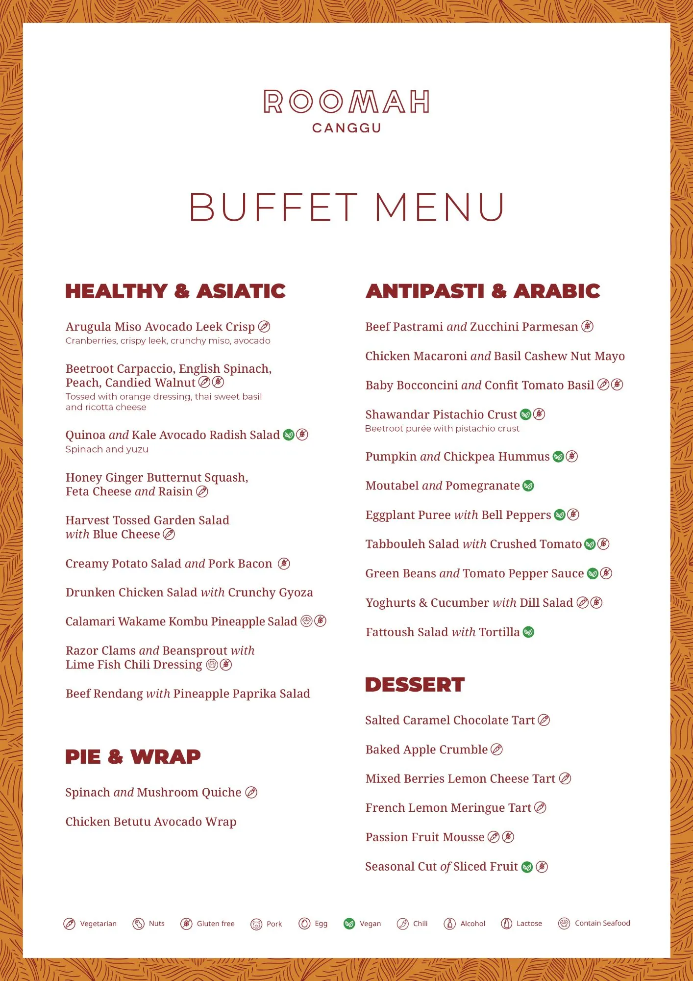 buffet menu